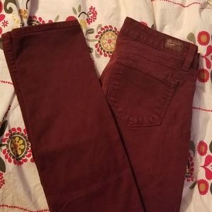 Paige burgundy skinny jeans